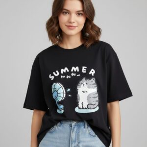 Womens Premium Contemporary T-Shirt - Cotton Humorous Summer Design