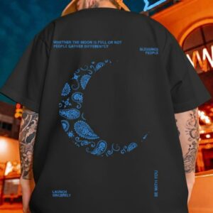 Mens Premium Contemporary T-Shirt - Cotton Paisley Design