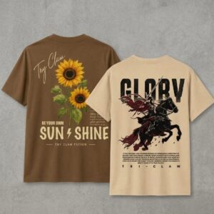 " Sunshine & Glory " Ghaphic Oversize T-Shirt Combo Pack