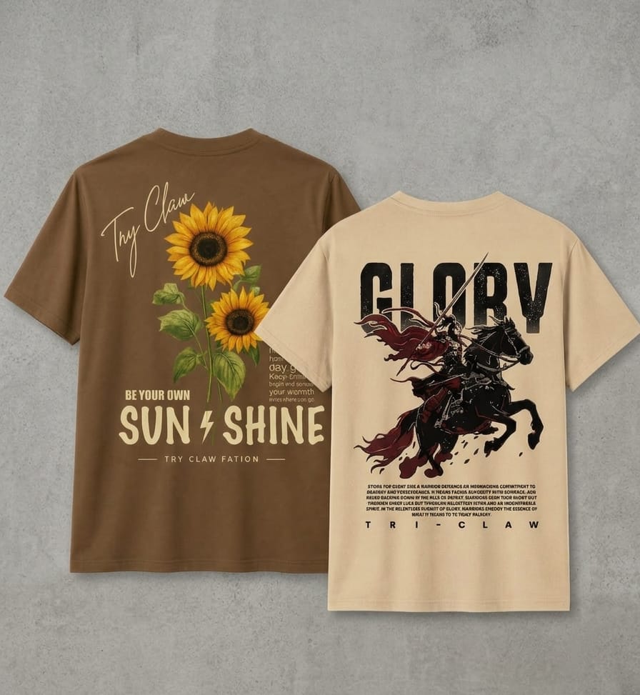 " Sunshine & Glory " Ghaphic Oversize T-Shirt Combo Pack