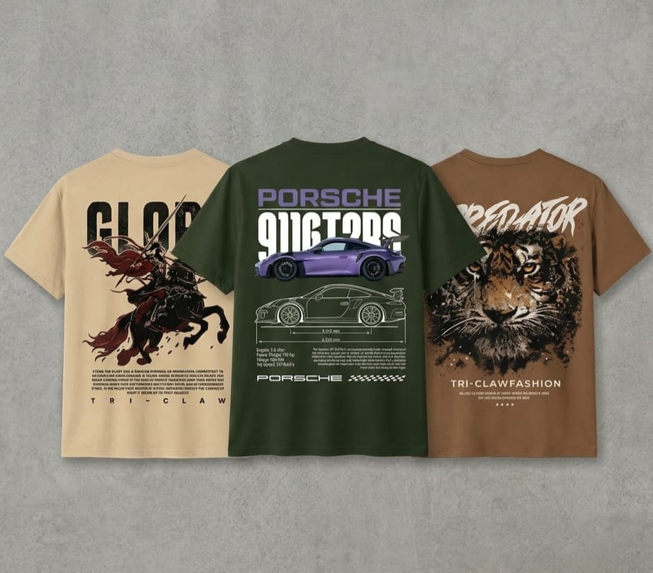 " Glory, GT3 RS & Predator " Ghaphic Oversize T-Shirt Combo Pack