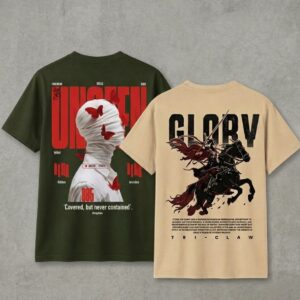 " Unseen & Glory " Ghaphic Oversize T-Shirt Combo Pack