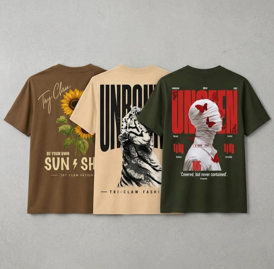 " Sunshine, Unseen & Unbound " Ghaphic Oversize T-Shirt Combo Pack