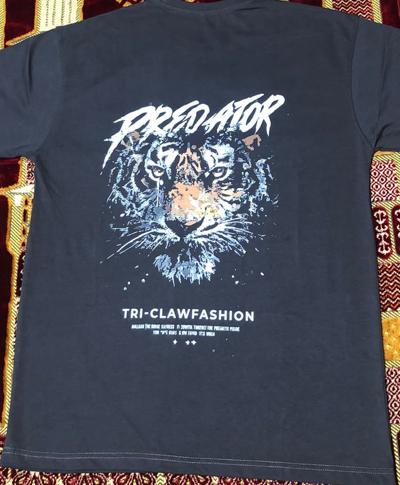 " Predator Tiger " Ghaphic Brown Oversize T-Shirt - Image 5